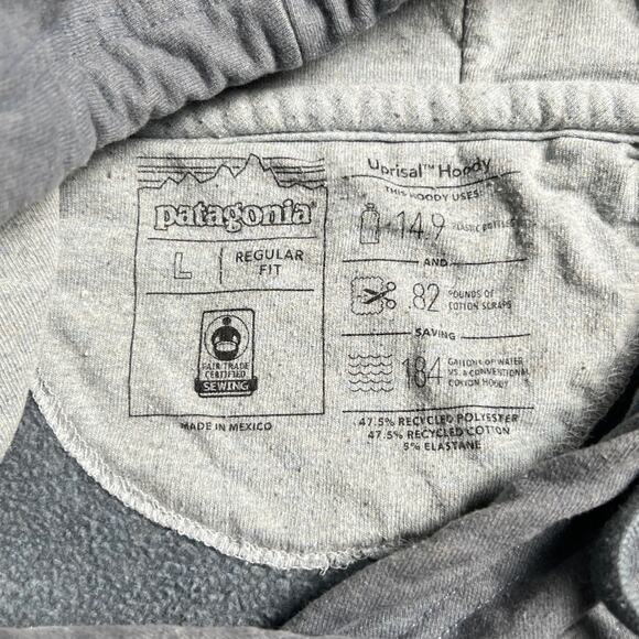 Patagonia Fitz Roy Bear Uprisal Hoody Womens Large Blue Pullover Sweatshirt - Picture 6 of 7